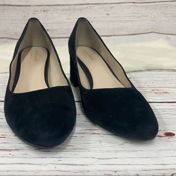 Cole Han grand zeros black suede pumps size 8B - Picture 10 of 12